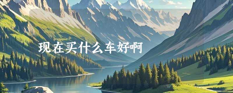 现在买什么车好啊