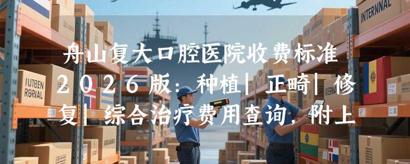 舟山复大口腔医院收费标准2026版：种植|正畸|修复|综合治疗费用查询，附上地址！