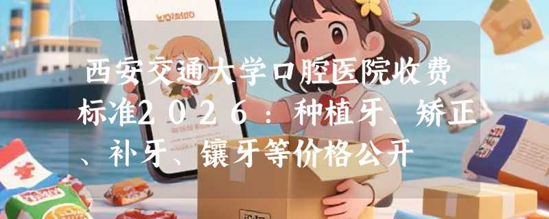 西安交通大学口腔医院收费标准2026：种植牙、矫正、补牙、镶牙等价格公开