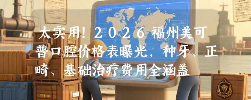 太实用！2026福州美可普口腔价格表曝光，种牙、正畸、基础治疗费用全涵盖