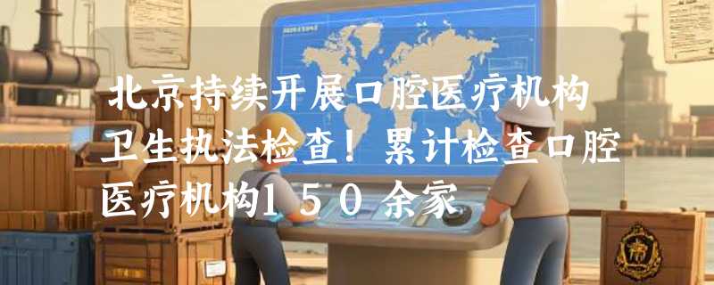北京持续开展口腔医疗机构卫生执法检查！累计检查口腔医疗机构150余家