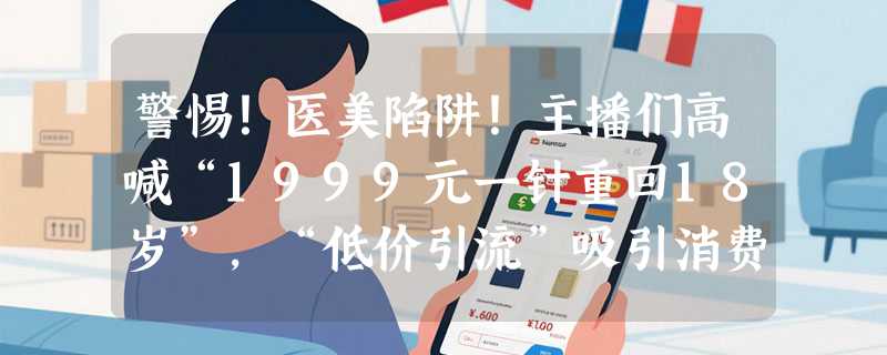 警惕！医美陷阱！主播们高喊“1999元一针重回18岁”，“低价引流”吸引消费者