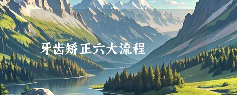 牙齿矫正六大流程