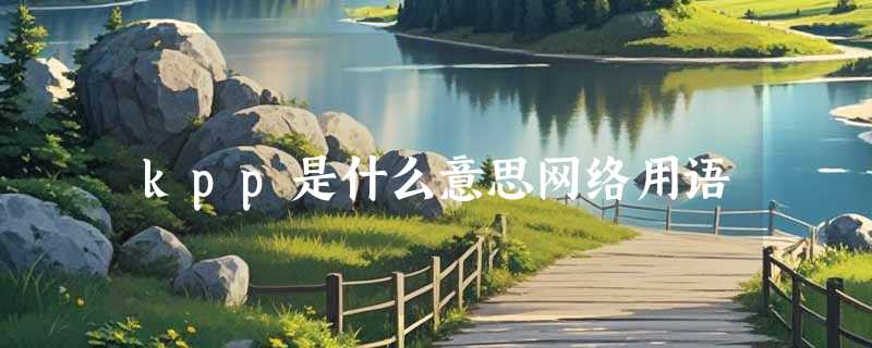 kpp是什么意思网络用语