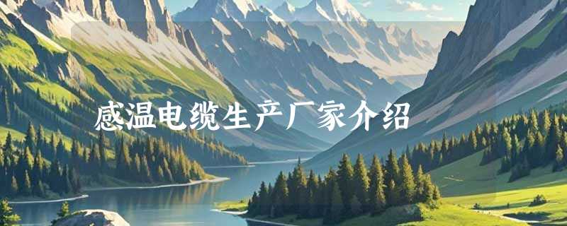 感温电缆生产厂家介绍
