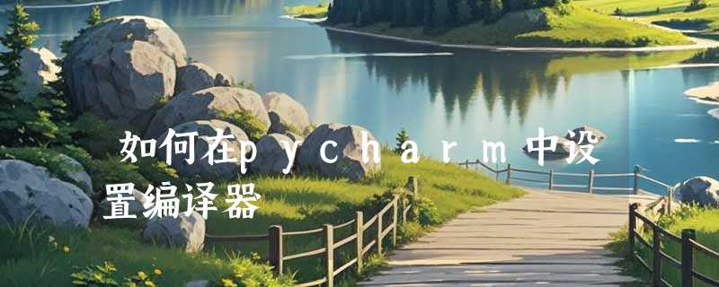 如何在pycharm中设置编译器
