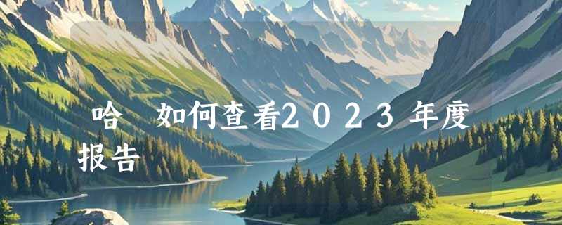 哈啰如何查看2023年度报告