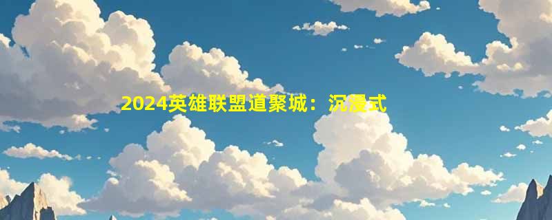 2024英雄联盟道聚城：沉浸式体验与精彩活动全攻略！
