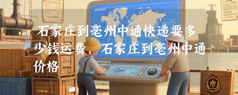 石家庄到亳州中通快递要多少钱运费，石家庄到亳州中通价格