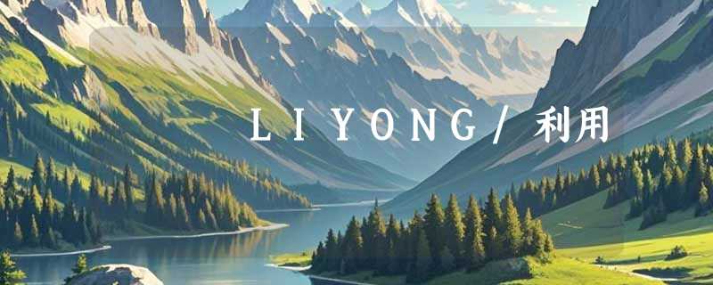 LIYONG/利用