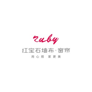 红宝石墙布窗帘
